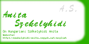 anita szekelyhidi business card